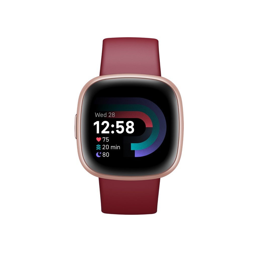 Fitbit versa merlot rose hot sale gold