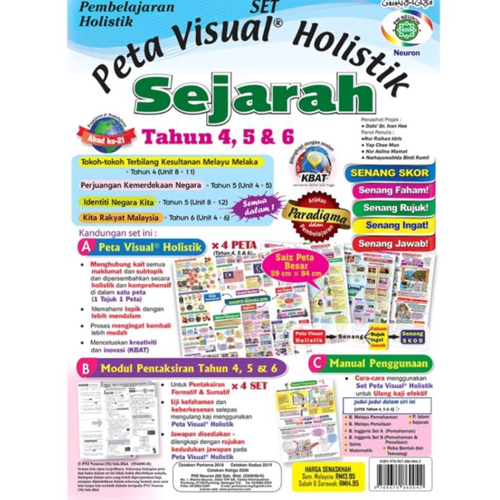 Sejarah Tahun 4,5,6 Set Peta Visual Holistik | Shopee Malaysia