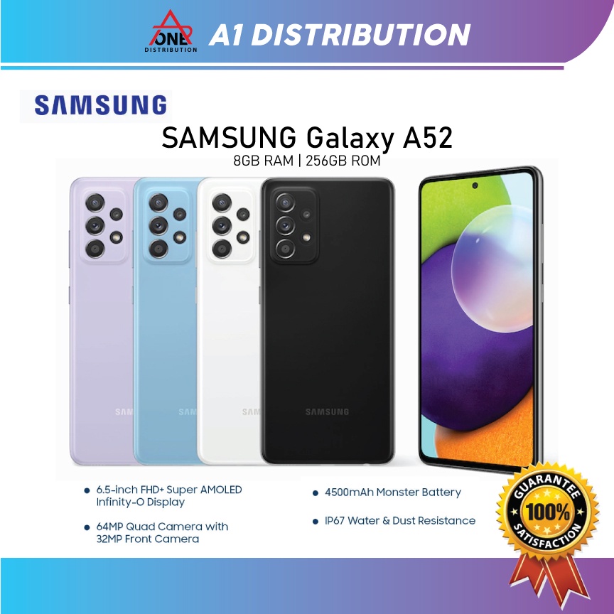 SAMSUNG A52 | 8GB RAM 256GB ROM ( 100% Original Samsung ) | Shopee Malaysia