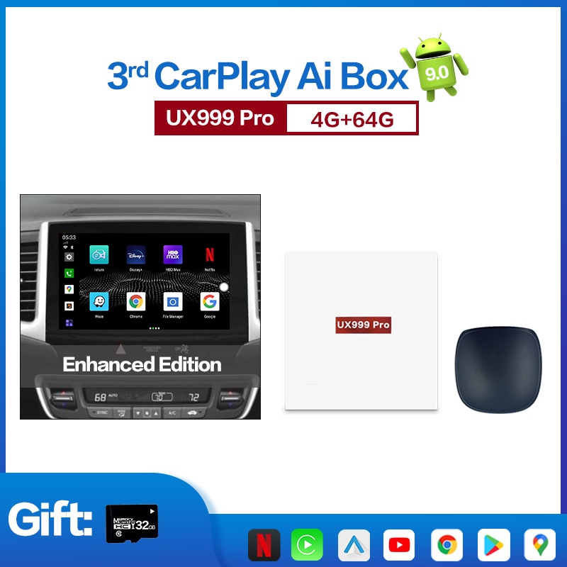 Carplay Ai Box Mini Android Box Apple Car play Wireless Android Auto For Volvo Ford Benz VW