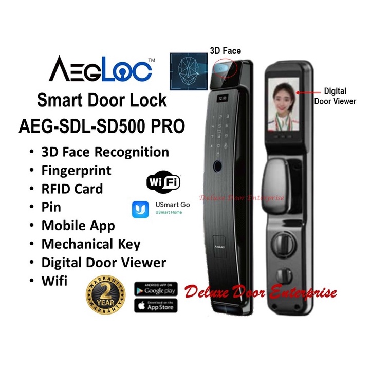 AEGLOC Smart Door Lock SD500 PRO/ Smart Lock/ Digital Door Lock ...