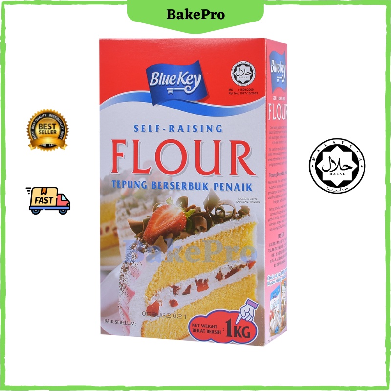 Bakepro 1kg Blue Key Tepung Kek Naik Sendiri Bluekey Self Raising Flour