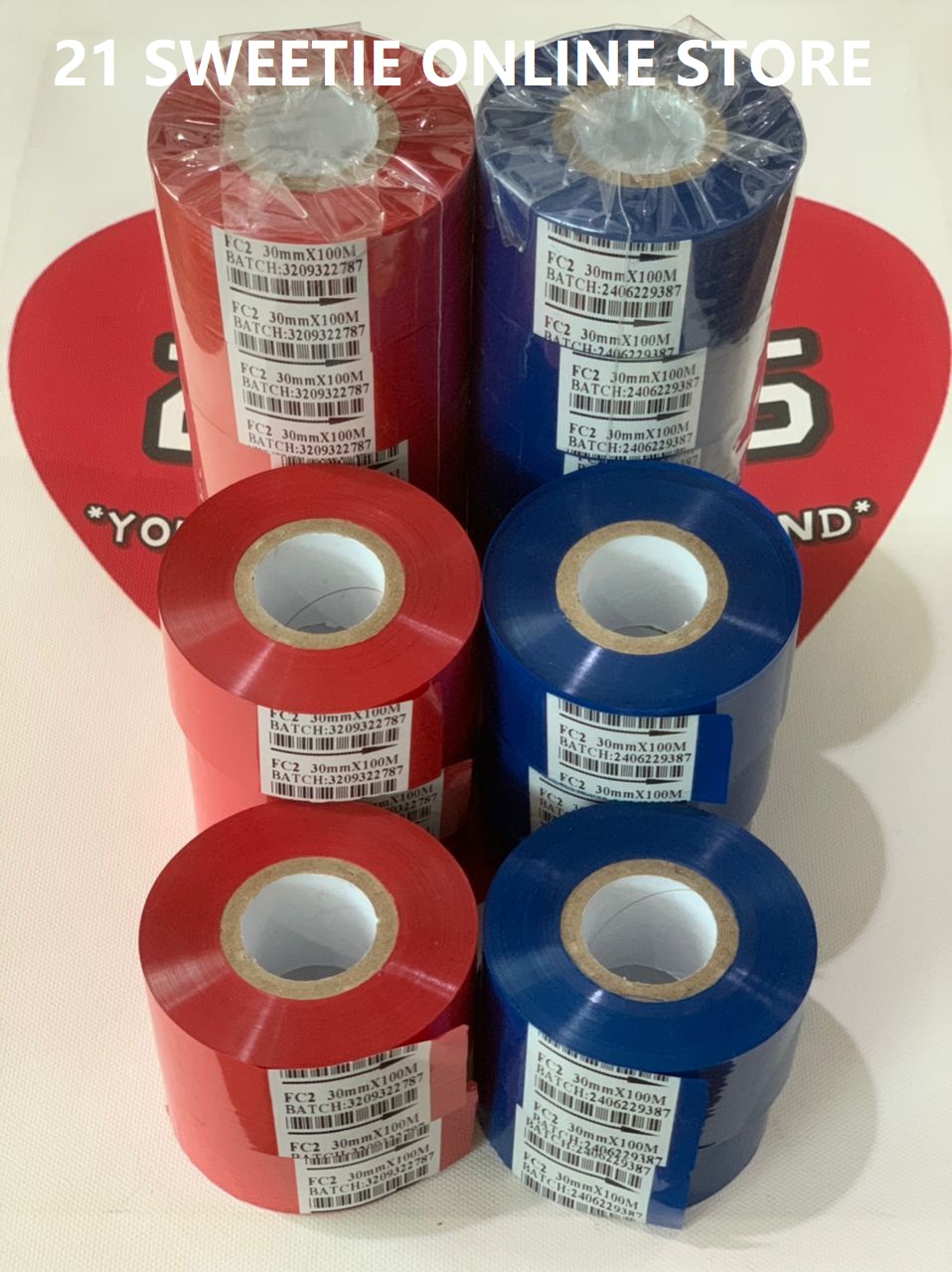 [ALL HOT FOIL] 25mm 30mm 35mm 40mm 50mm x 122m Hot Foil Stamping Date ...