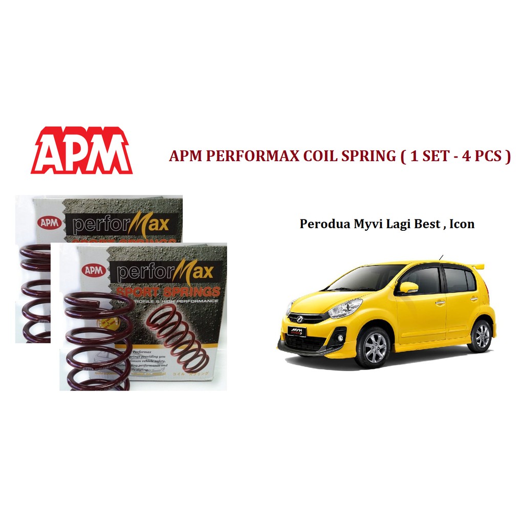 PROTON PREVE(2012-2020)SPORT SPRING APM PERFORMAX  SPORT LOWERED COIL SPRINGS ONE SET=4PCS !! SPORT SPRING main image 1