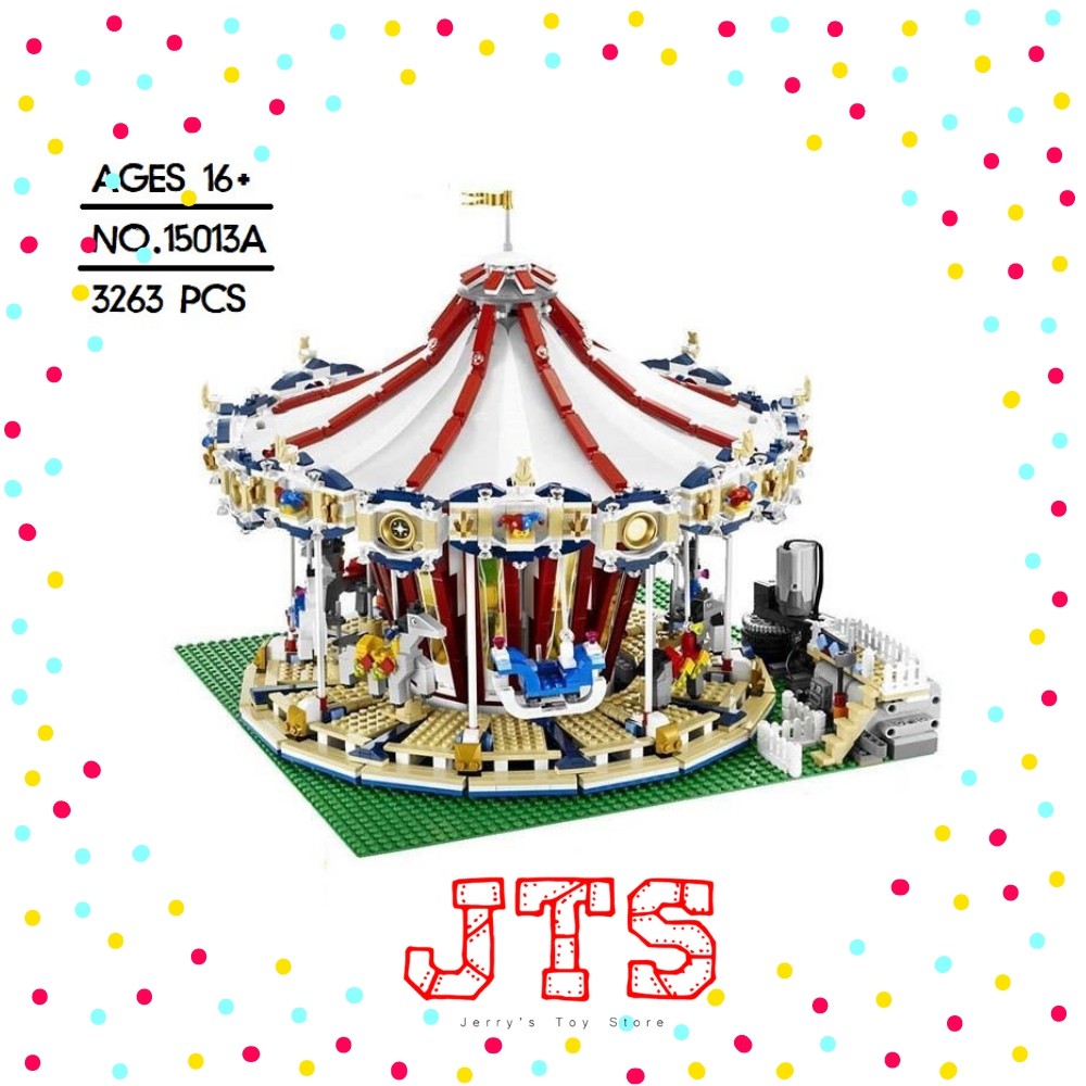 JTS LEPIN Grand Carousel 15013A with Motor Streetview Theme Park Shopee Malaysia