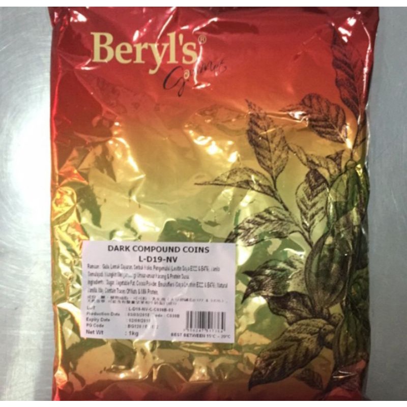 coklat beryl's dark compound coin | Shopee Malaysia