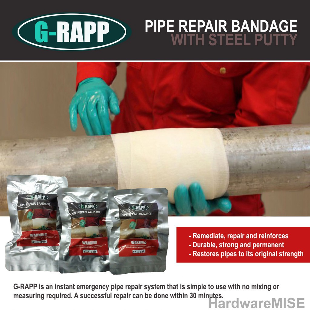 Pipe Repair Bandage No Leakage With Steel Putty GRAPP Shopee Malaysia