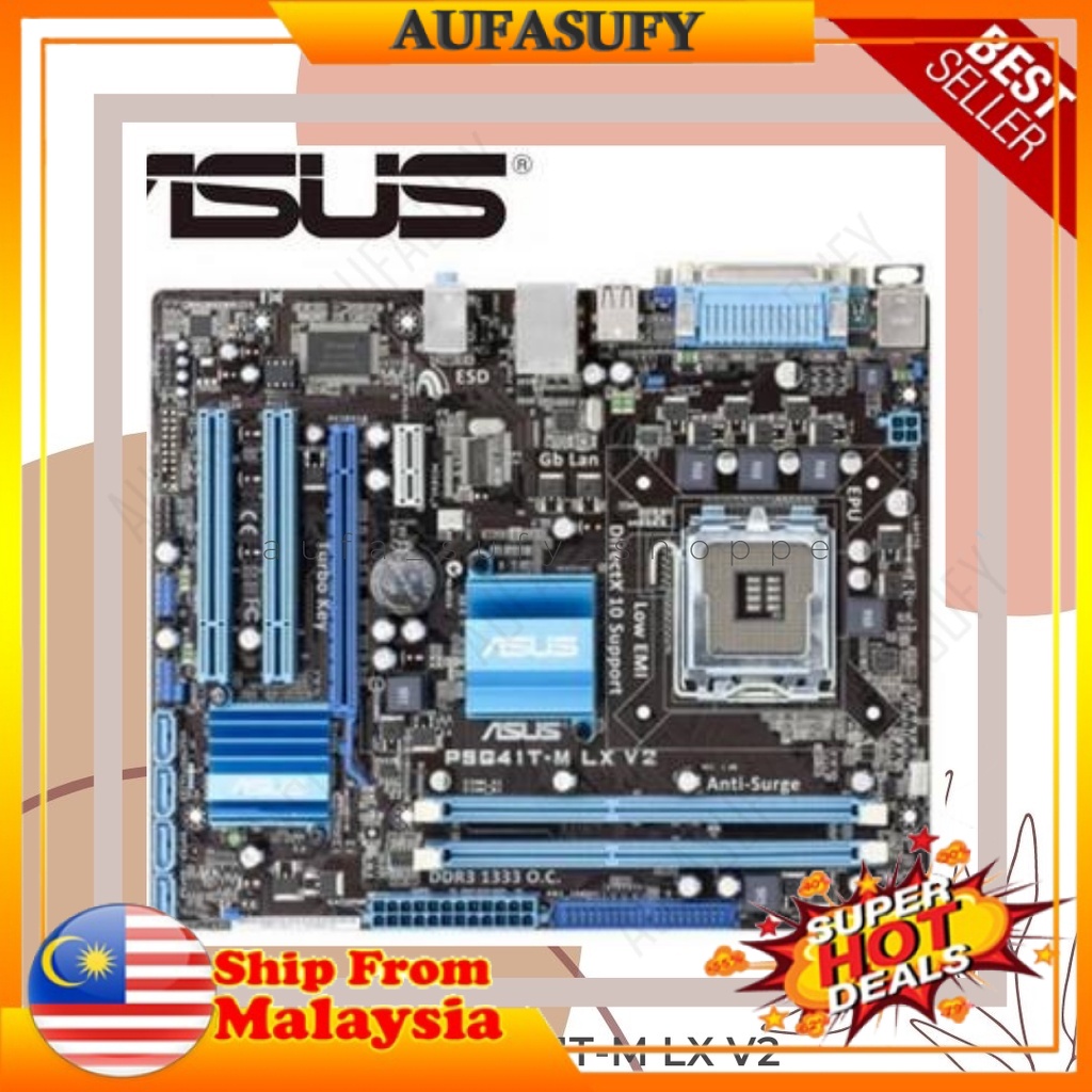 ASUS P5G41T-M LX V2 DESKTOP MOTHERBOARD DDR3 FREE PROCESSOR | FREE HEAT ...