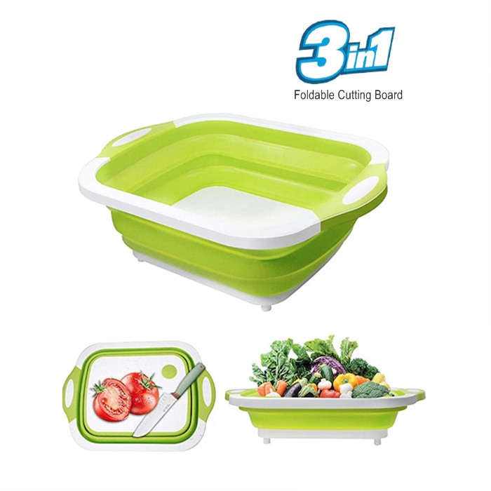 Foldable Cutting Board, Multifunction Chopping Board with Towel, Space ...