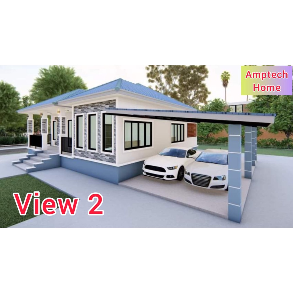 PELAN RUMAH 3 BILIK (LANTAI 48'x31') 1488KPS | Shopee Malaysia