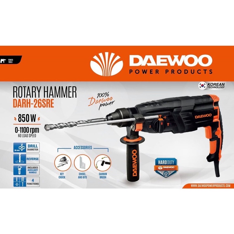 DAEWOO DARH26SRE 850W 4 IN 1 Rotary Hammer Drill DARH 26SRE Shopee Malaysia