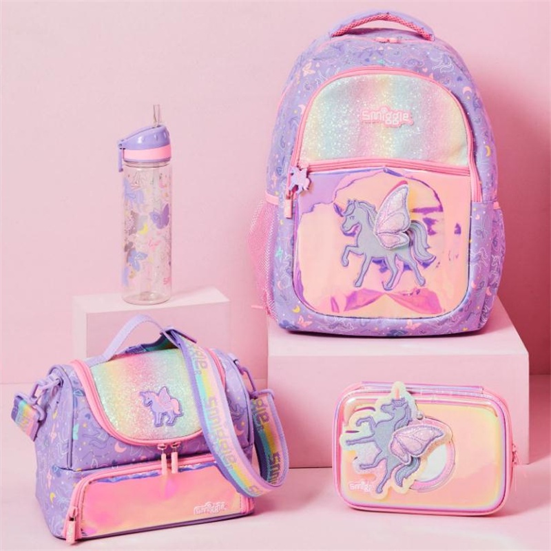 Smiggle Beyond Classic Backpack unicorn storage bag schoolbag pink Student supplies Cute children Dream gift Shopee Malaysia