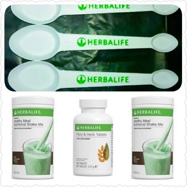 Herbalife (2 Shake Choco Mint + 1 Fiber + 1 Measuring Spoon ...