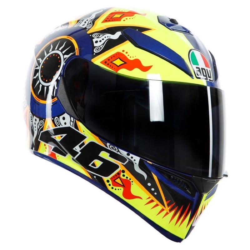 AGV K-3 SV SUN&moon ロッシ アプリリア時代 Airbrush Agv K3 SV Sun Moon 2002 Valentino Rossi.. - YouTube