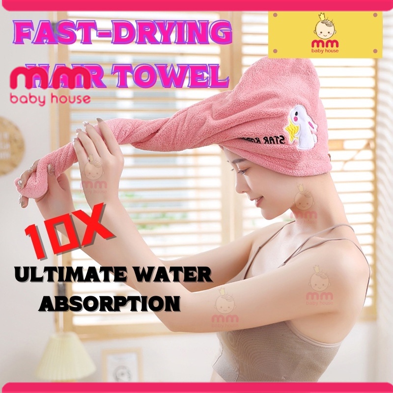 Microfiber Hair Towel Quick Drying Hair Towel Strong Absorption Double