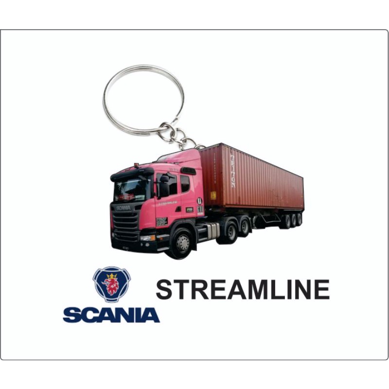 scania streamline trailer truck container keychain 2d | Shopee Malaysia
