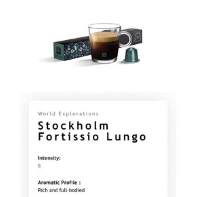 Nespresso Stockholm Fortissio Lungo - Box ( 10 Capsules) - Fast ...
