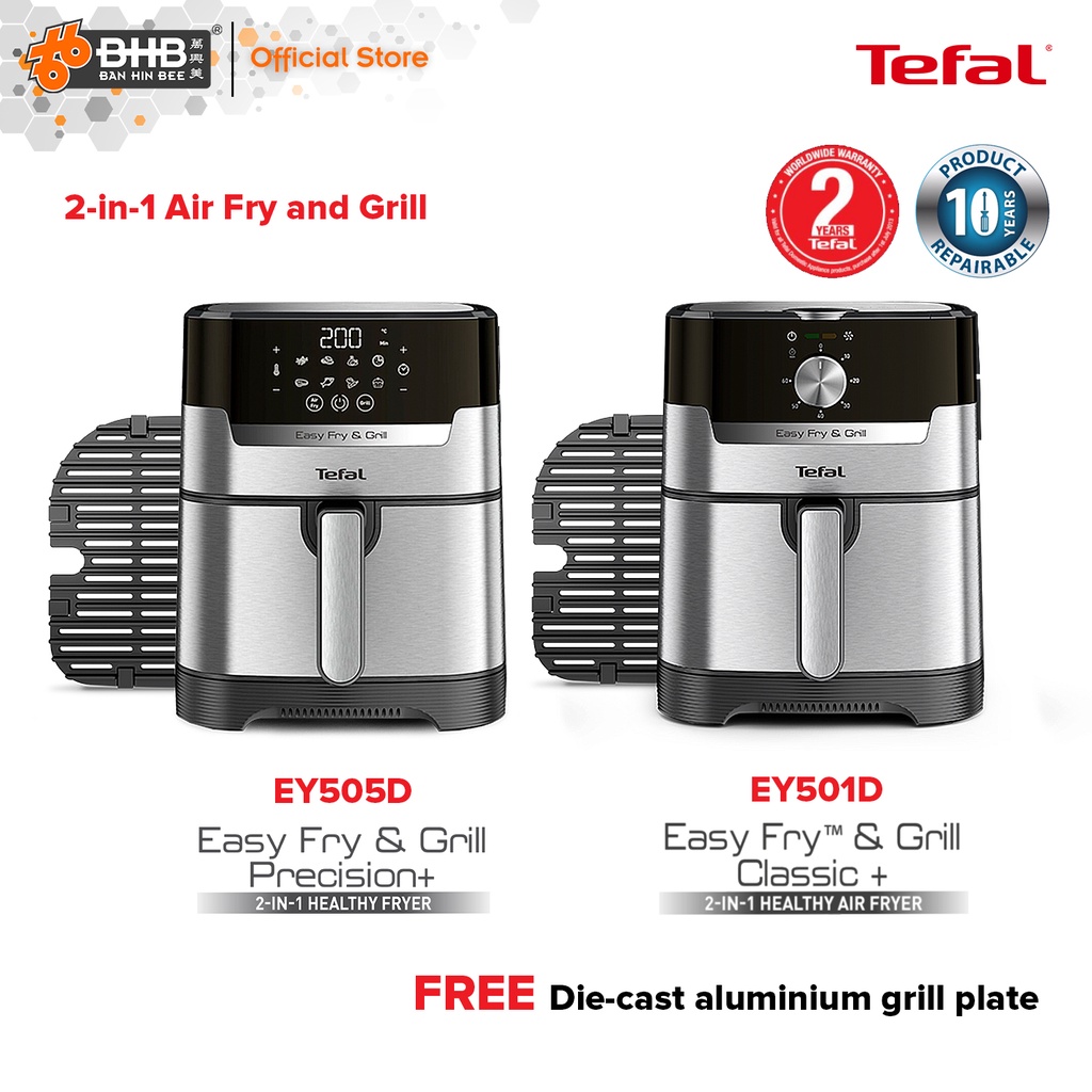 Tefal Easy Fry & Grill Air Fryer 4.2L XL EY501D Precision+ (Manual) / EY505D Classic (Digital