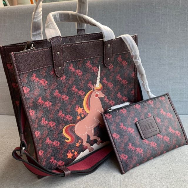 Coach unicorn tote online bag