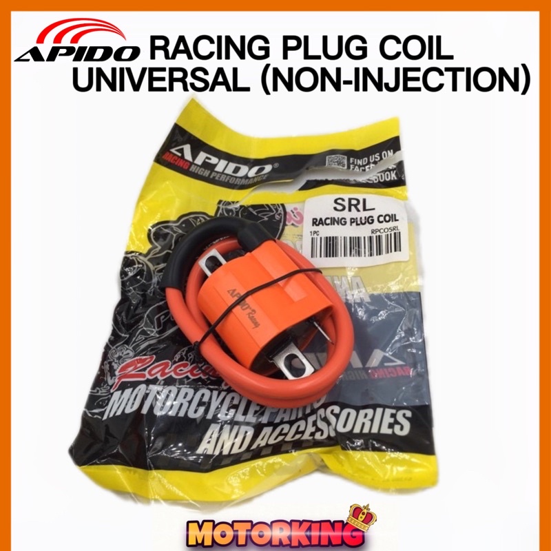 APIDO RACING PLUG COIL UNIVERSAL (NONINJECTION) MOTOR CARBURATOR SRL LC135 EX5 DREAM RXZ Y125ZR