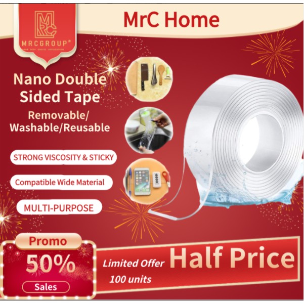 1.18" Wide Double Sided Tape Heavy Duty,Nano Double Sided Adhesive  Tape,Pictu