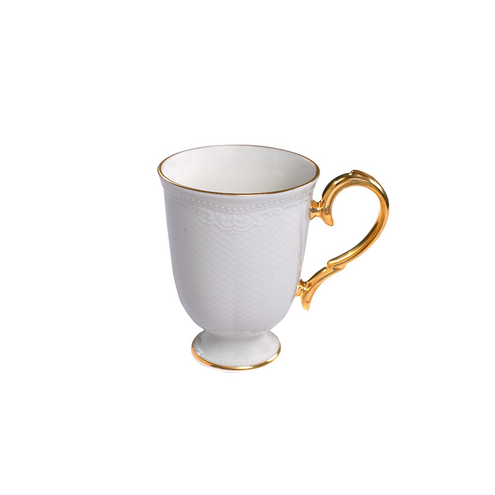 Qualitier Premium Fine Porcelain Gold Rim Mug - Noble Gold | Shopee ...