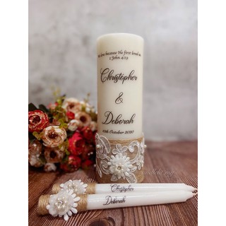 Unity wedding shop candles personalized