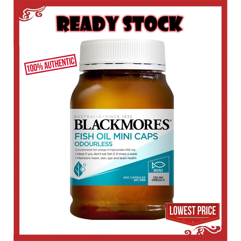 blackmores odourless fish oil 400 mini capsules