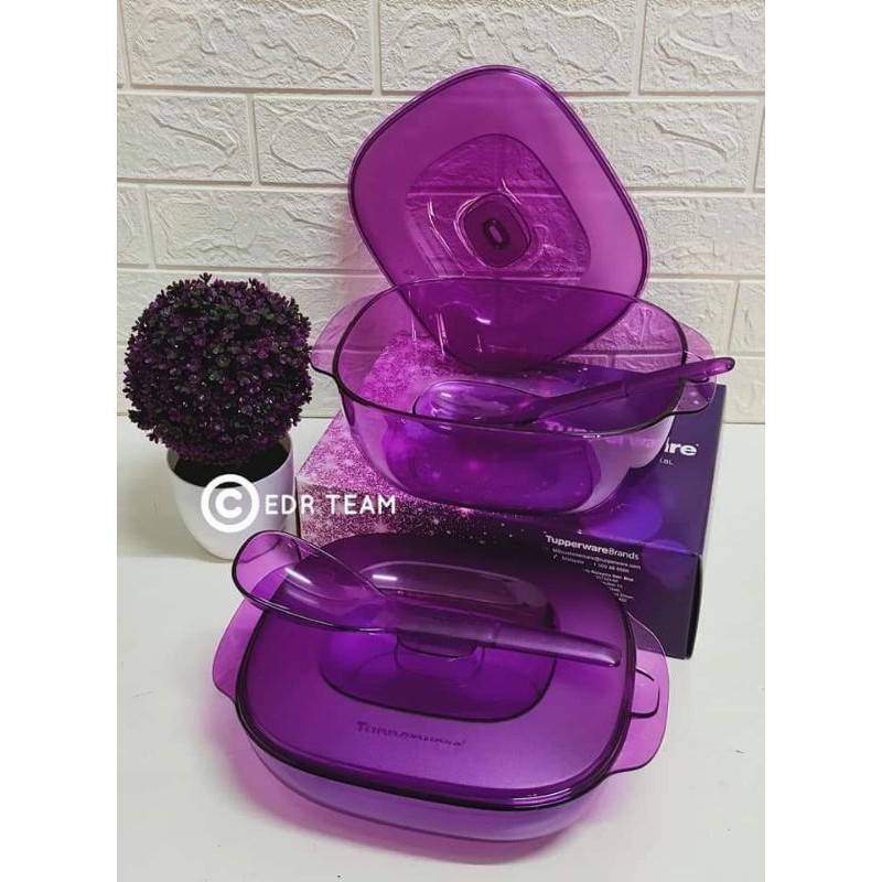Purple Royale Crystalline Set Tupperware | Shopee Malaysia