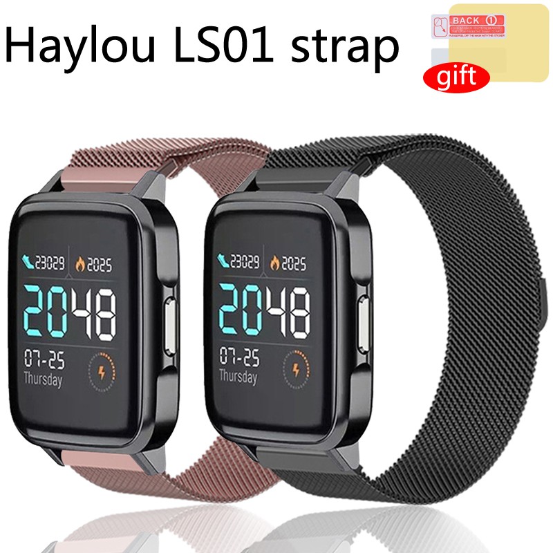 NEW Metal Wirstband Strap For Haylou LS01 Smart Watch Band Stainless Steel Replacement Straps For Haylou ls01 bracelet Shopee Malaysia