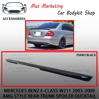 For Mercedes-Benz W211 AMG style trunk spoiler, glossy black