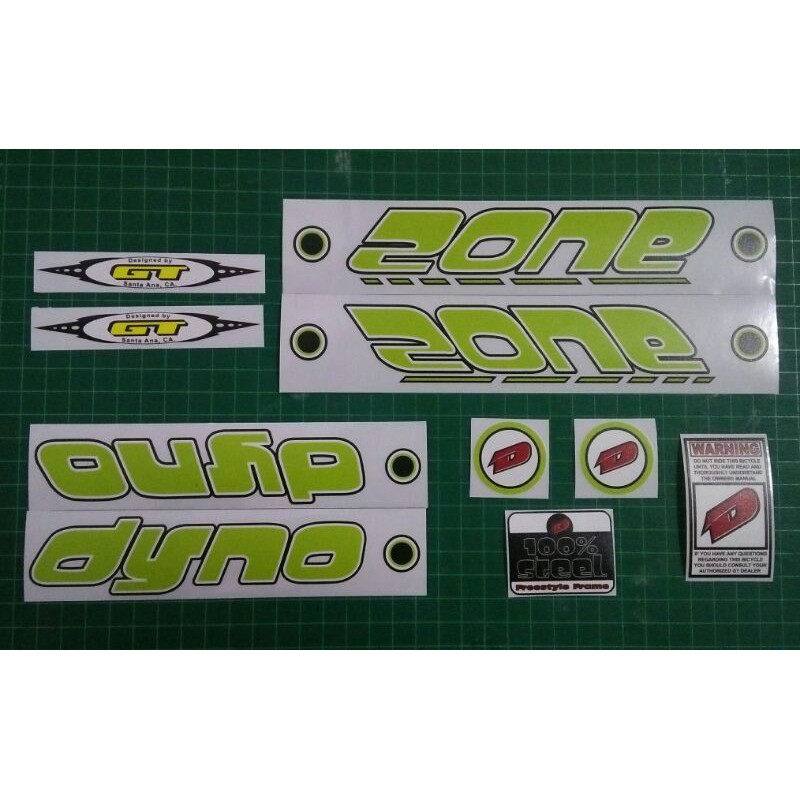 Dyno shop bmx decals