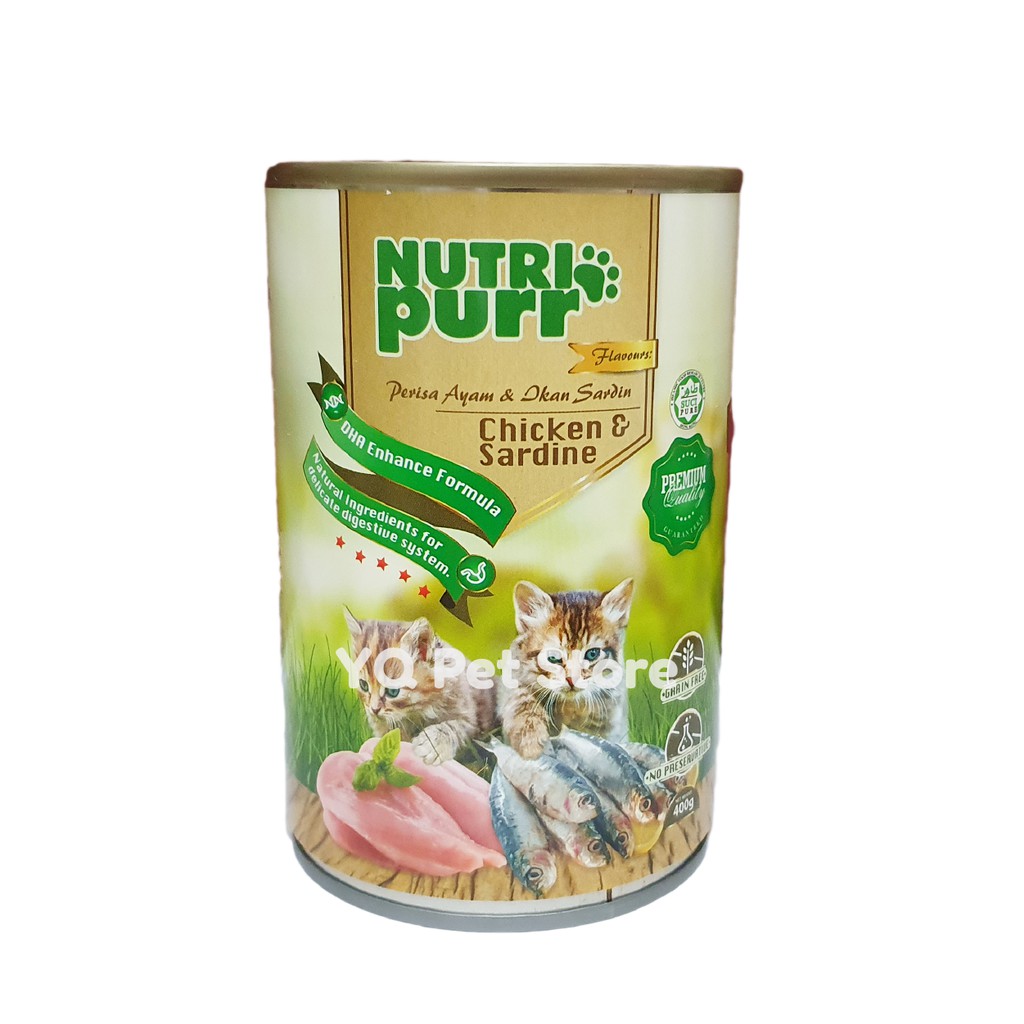 Nutri Purr Canned Cat Food / Wet Cat Food / Makanan Kucing (Tin) - 400g ...