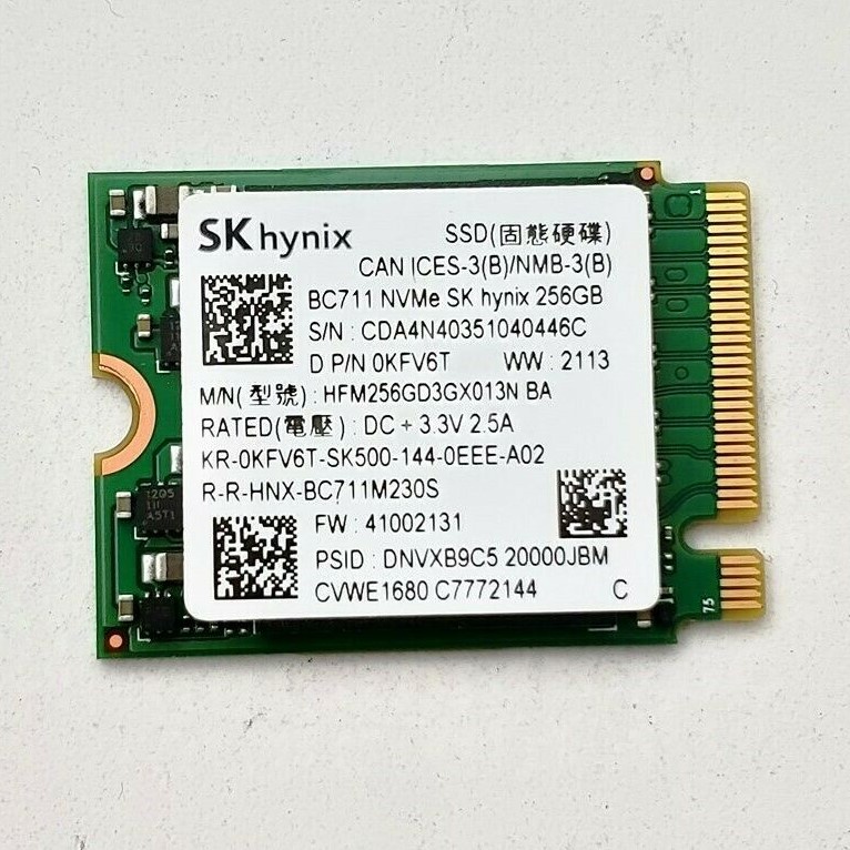 Ssd memory brands 128gb / 256gb / 512gb (m.2 / nvme size 2230