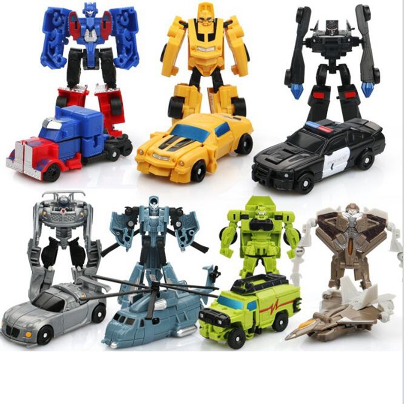 Mini Transformer Toy Optimus Prime Megatron Robots Car Kids Action ...