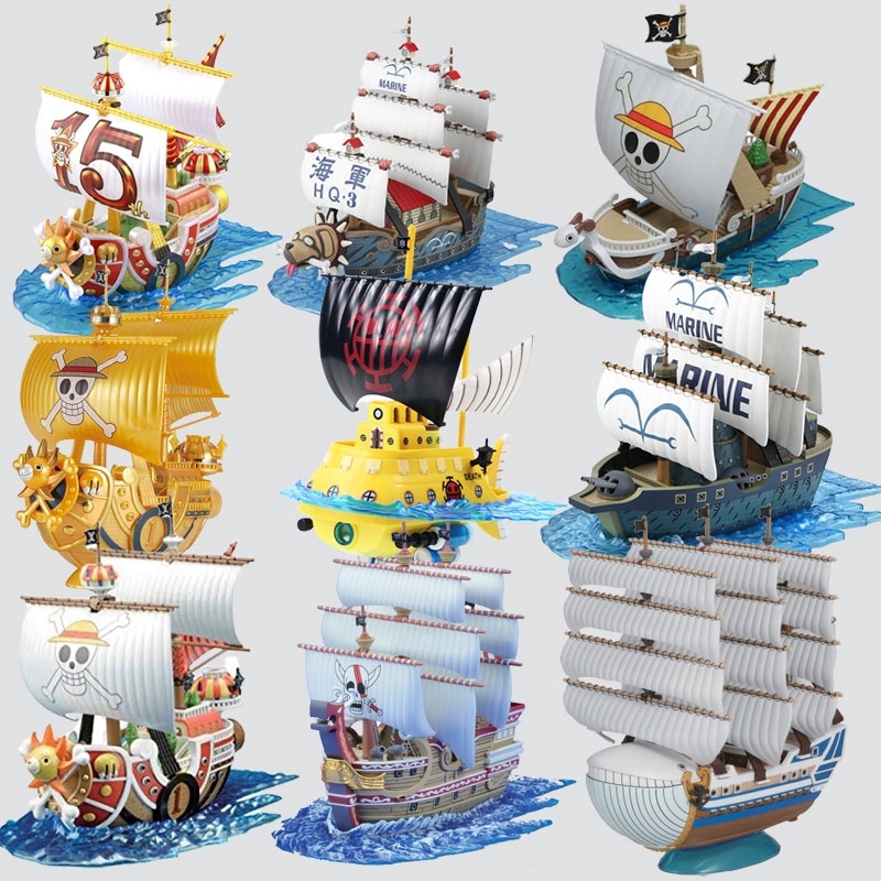 10styles Anime One Piece Thousand Sunny Pirate Ship Boat Diy Assembled