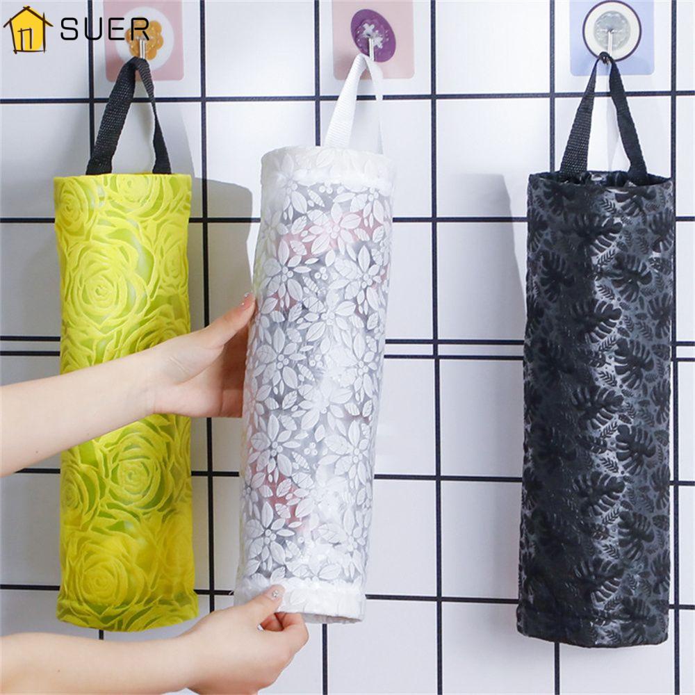 kitchen organizer storage bag Plastic Bags Wall Mounred Kitchen Garbage ...