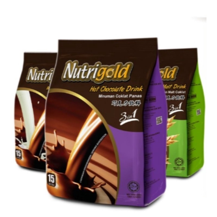 Nutrigold 3 In 1 Assorted Chocolate Drink (15 x 30g) Shopee Malaysia