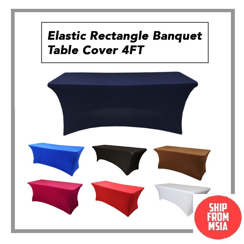 4 FT Full Elastic Banquet Table Cloth Cover Color Skirt Event Hotel