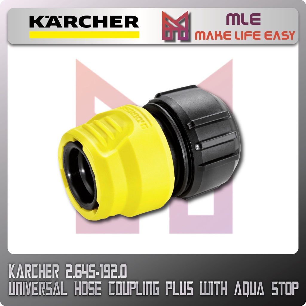 KARCHER 2.645192.0 UNIVERSAL HOSE COUPLING PLUS WITH AQUA STOP ( USED