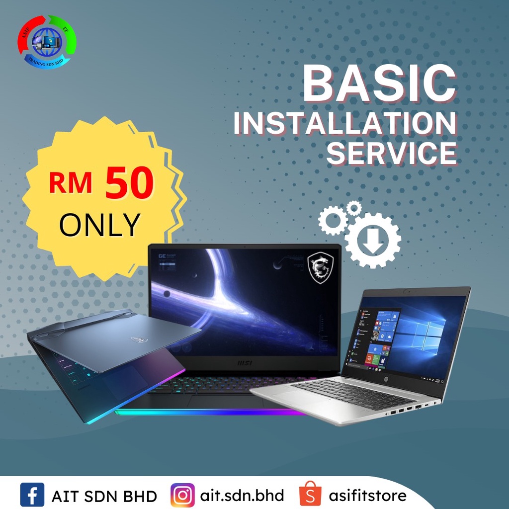 Basic Installation Service (Laptop & Desktop) | Shopee Malaysia