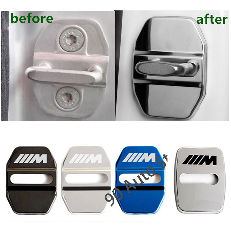 Stainless Steel Car Door Lock Protective Cover For Smart 451