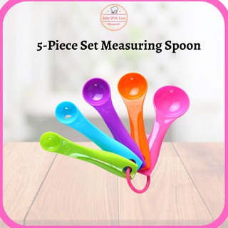 5pcs Measuring Spoon Set, Plastic Pp Graduated Scoops For Baking, Including  1ml, 2.5ml, 5ml, 7.5ml And 15ml Scoops