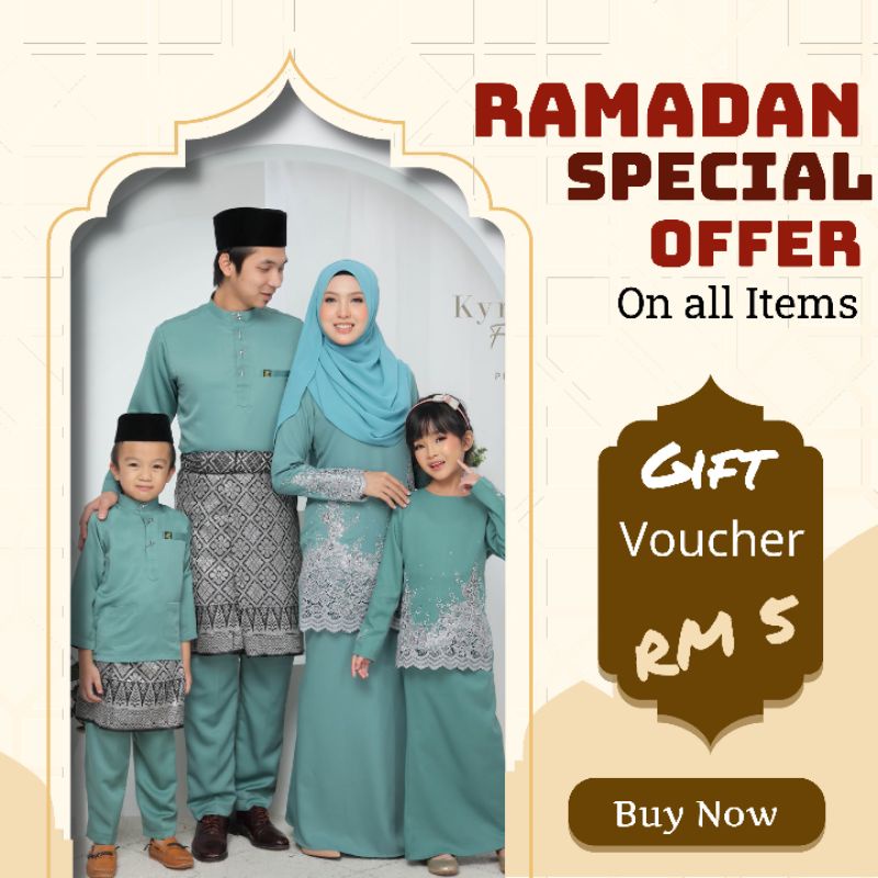 Baju Raya Set Family/Kyrana Pine Green/Family Sets/Raya Sedondon/Baju ...