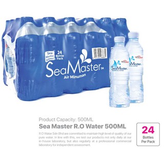 SeaMaster Drinking Water 500ML x 24 Bottles / Mineral Water / Air Minum ...