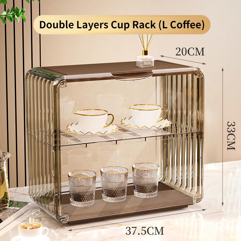 Acrylic Cup Storage Rack Transparent Home Figure Storage Boxes