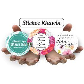 Custom Sticker Label Printing For KENDURI KAHWIN | Shopee Malaysia