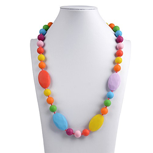 Silicone teething necklace for mom deals