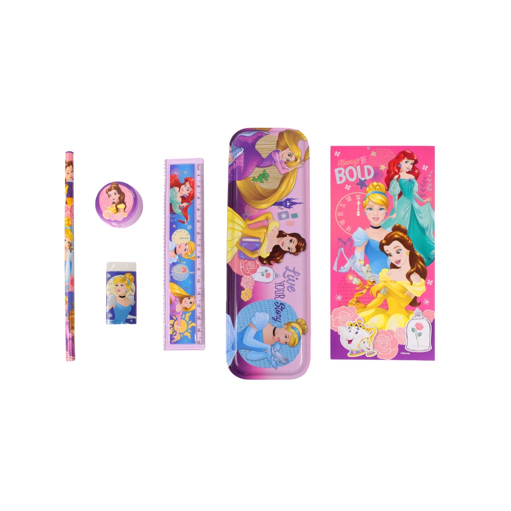 Disney Princess Children 6 in 1 School Stationery Set | Shopee Malaysia