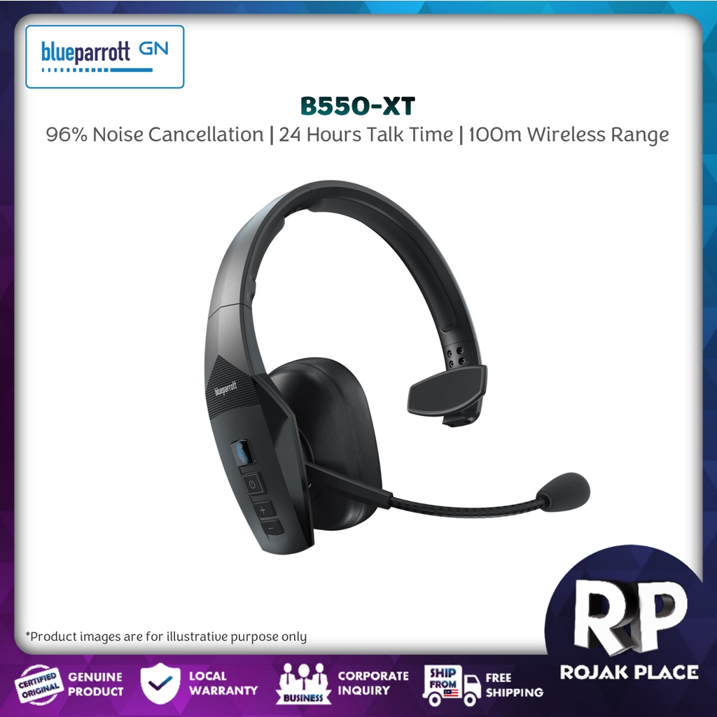 Blueparrott B550XT Headset Wireless Industrial Bluetooth Monaural